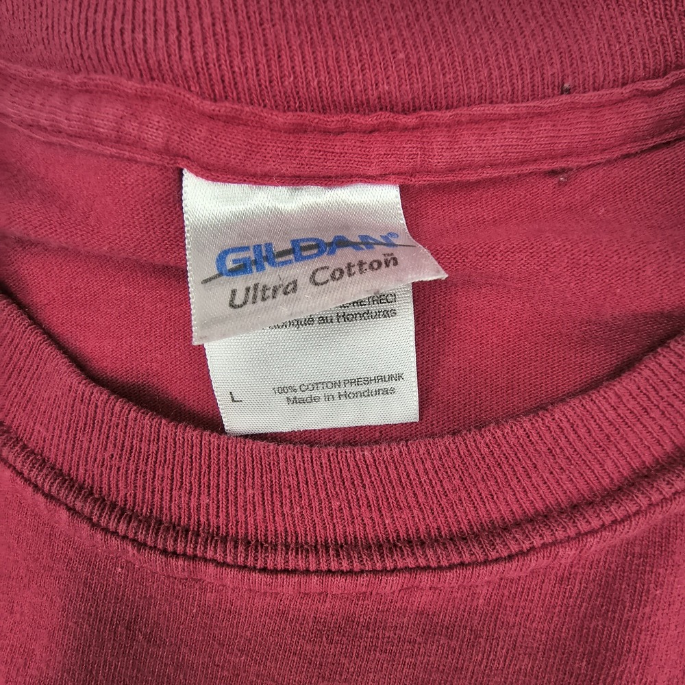 Gildan Harvard University Long Sleeve T-Shirt Men's L 42" Slim Maroon Collegiate - Picture 4 of 7